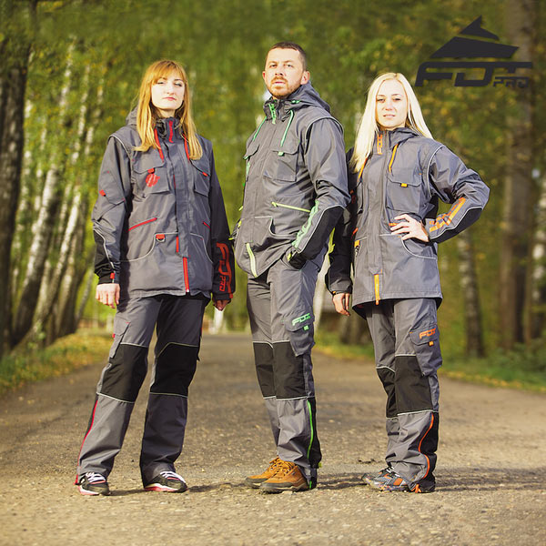Strong Dog Trainer Suit for Any Weather with Reflective Trim