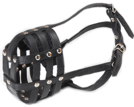 Standard Leather Dog Muzzle - Secure Fit Leather Dog Muzzle M41