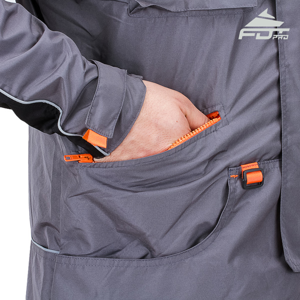 Grey Color FDT Pro Jacket with Comfy Side Pockets